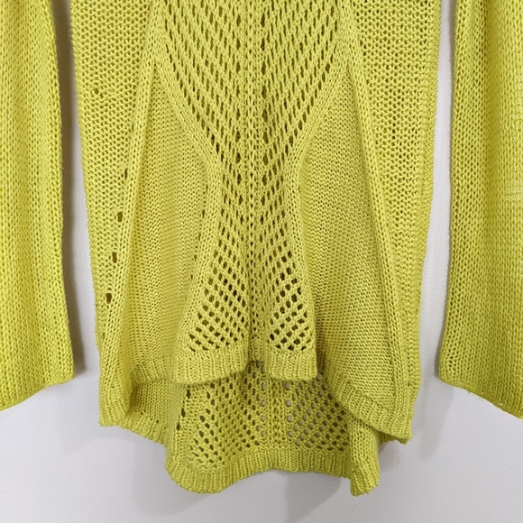 Bardot Loose Knit Sweater | Yellow Scoop Neck Sweater - Picture 3 of 12